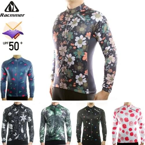Racmmer 2020 Long Sleeve Pro Cycling Jerseys Men Mtb Clothing Bicycle Maillot Equipacion Ciclismo Sportwear Bike Clothes #CX-10