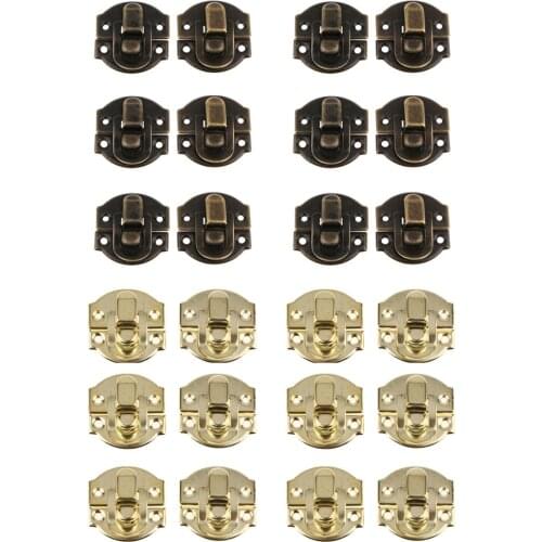 12Pcs Antique Buckle Alloy Box Buckle Wooden Box Lock Craft Hardware