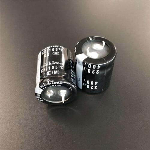 2PCS/10PCS 220uf 400v Nichicon GU 25x30mm 400V220uF Snap-in PSU Capacitor