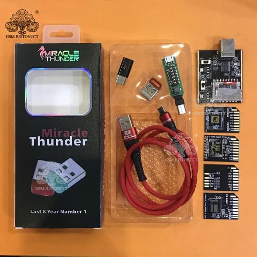 ORIGINAL NEW miracle thunder dongle +miracle boot jig + cable Miracle Thunder pro dongle no need miralce box and key