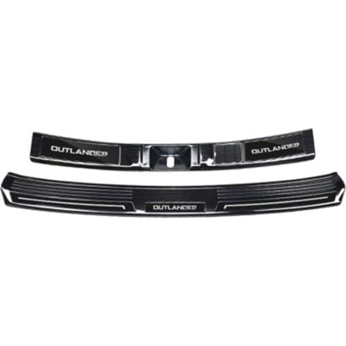 Car Styling Rear Bumper Protector Sill Trunk Rear guard Tread Plate Pedals For Mitsubishi Outlander 2013 -2020