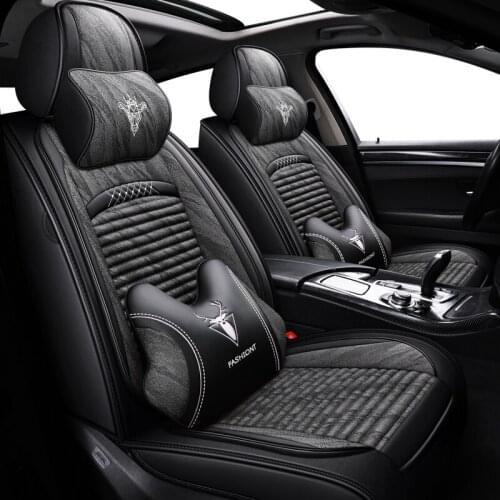 ZHOUSHENGLEE Linen Flax Car Seat Cover for Audi all model A1 A3 A8 A7 Q3 Q5 Q7 A4 A5 A6 S3 S5 S6 S7 S8 R8 TT SQ5 SR4-7 auto