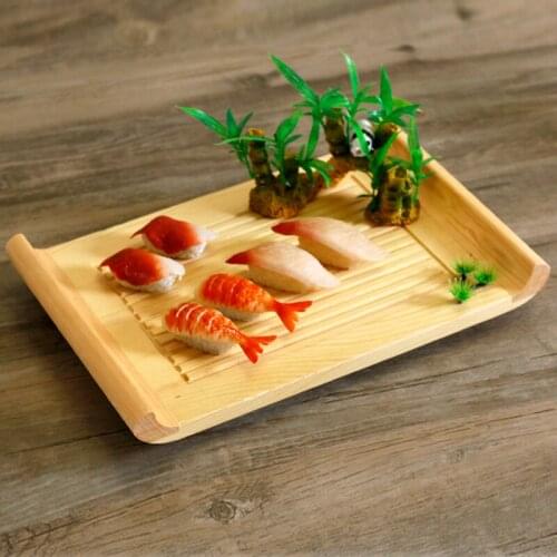 Sushi Table Wood Sushi Sashimi Food Container Wooden Tray Tea Tray Fruit Tray Book Roll Sushi Plate
