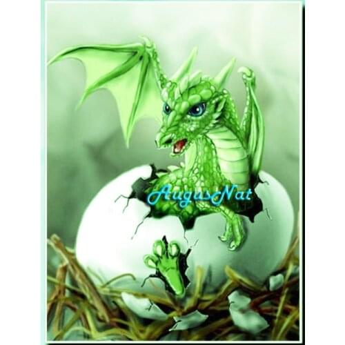 Dragon diamond painting full square animal egg wall art decor diamond dot diamand embroidery sticker rhinestone pictures for kid