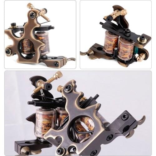 Copper coil machine 10 Wire Cutting Coils Tattoo Machine For Liner And Shader Copper Coil Machine Tattoo Supplies Set Tattoo Kit