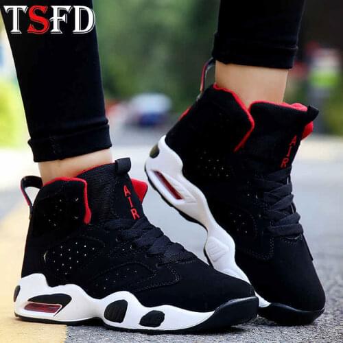 Basket Ball Sneakers for Men Thick Bottom Sports Shoe 2020 Large Size Lace Up Man Sport Trainers Summer Couple Air Shoes 2020 Q2