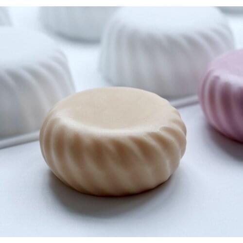 6 Cavity Round Gears Silicone Soap Mold Reusable Silicone Molds For DIY Homemade Craft Soap Making