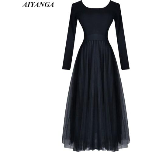 New 2018 Autumn Winter Sweaters Dress For Women Knitted Mesh Dress Ladies Slim elasticity Long Style Christmas Dresses Women