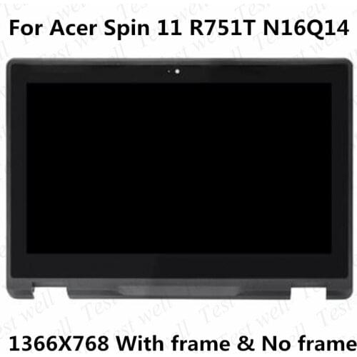Original 11.6" B116XAB01.4 HD 1366X768 LED LCD Touchscreen Digitizer Display Assembly for Acer Spin 11 R751T-C4XP N16Q14