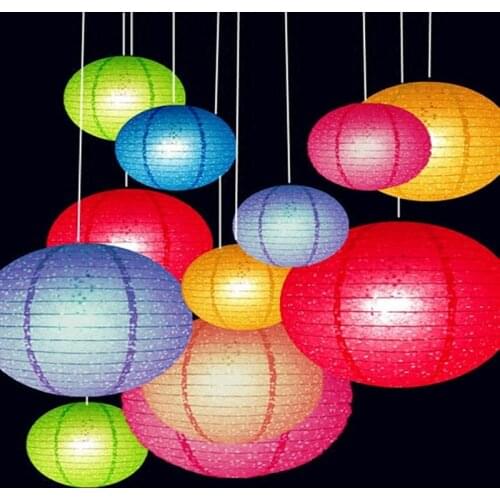 8 To 16 Inch Party Decoration Luminous Hollow Paper Lanterns Wedding Hanging Ball For Holiday Birthday Christmas Ornament