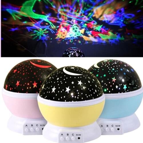 Night Rotating Light Projector Spin Starry Sky Star Master Child Kids Baby Sleep Romantic Led USB Lamp Projection Luminous Toys