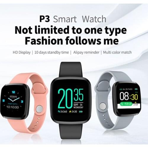 RGTOPONE P3 Integrated Body IPS Screen 24h Heart Rate O2 IP68 200mAh Message Data Storage Smart Watch Sports reloj Wristband