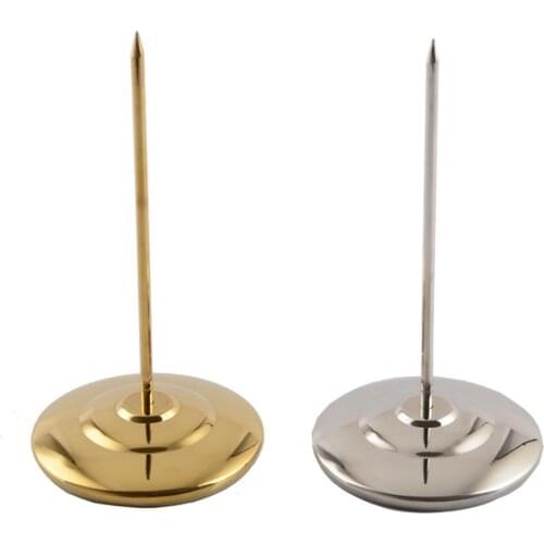 Check Spindle/Bill Spike/Food Orders/Cafe/Restaurants Bill Fork Silver Gold 2 Colors Available