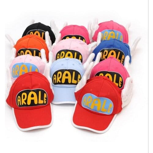 Lovely Children Adults Hat Anime Dr.Slump Cosplay Caps Arale Cap Angel Wings Hats Cotton Baseball Cap Sweet Color