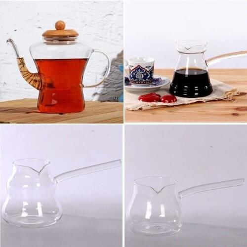 Glass Coffee Pots, Herbal Teapot, Turkish Coffee Maker Gas Electric Stove Espresso Brewer Kitchen 3 Size 4 Model