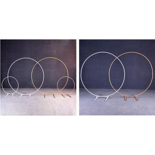 Wedding new wrought iron ring arch background single pole flower door outdoor lawn wedding shelf decoration stage decoration