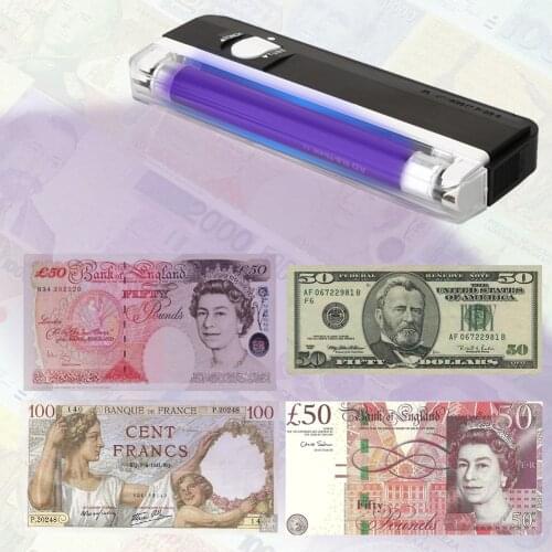 2 in 1 Led Lamp Money Detector Handheld UV Led Light Torch Lamp Counterfeit Currency Money Detector Banknotes Detector Tester