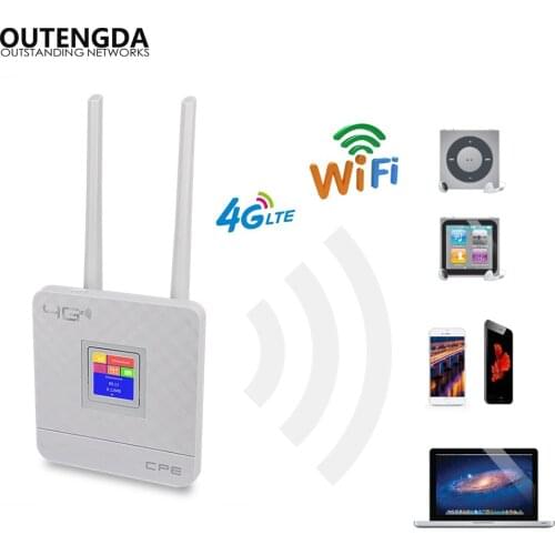4G WiFi Router 300Mbps Wireless Wi-Fi Mobile CAT4 LTE/3G/4G Unlocked CPE Router with SIM Slot WAN/LAN Port Support Multi Bands