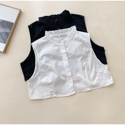 Deep V-neck Fake Collars Sweater Blouse Decorative Collar Female Shirt Neckwear Fake Lapel for Dress Sweater Accessories