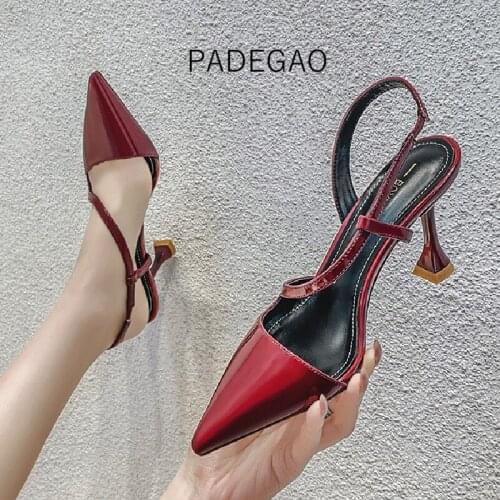 2020 Women Sandals Black Official High-heeled Sexy Fashion Concise Elegant Womens Sandals