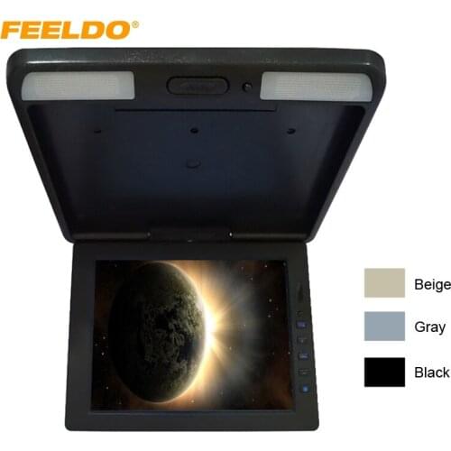 FEELDO 11.3" Roof Mounted TFT LCD Monitor 2-Way Video Input Flip Down Car/Bus/Truck Monitor #HQ1284