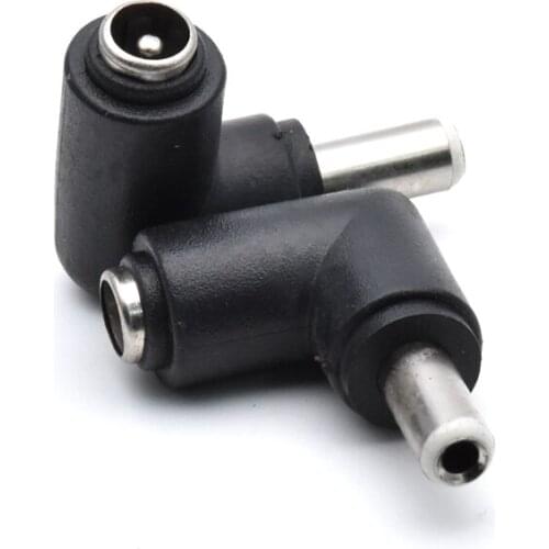 10pcs 5.5*2.1 mm female jack to 5.5*2.5 mm male Plug Right Angle DC Power Connector Adapter Laptop
