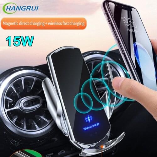15W Qi Wireless Chargers For Smart Phone QC 2.0 3.0 Fast Charging Phone Holder Smart infrared Sensor For iPhone 11 12 Charger