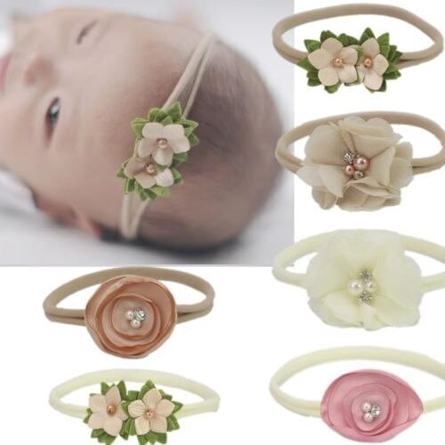 3Pcs Newborn Infant Headband Headwear Baby Floral Bowknot Hair Band Girl Bowknot