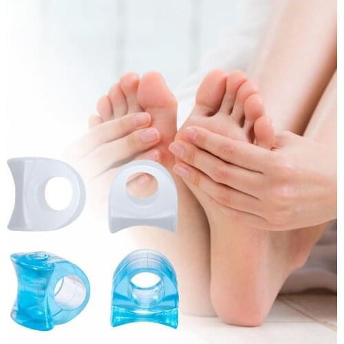 6 Pair Toe Separator Reusable Release Foot Pressure Silicone Foot Pressure Relieving Thumb Corrector for Bunions