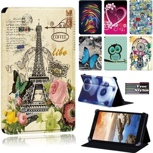 Tablet Cover Case for Lenovo Tab 8/Tab(A8-50 A5500/S8 - 50)/A7-(30 A3300/50 A3500)/Thinkpad Tablet 2/Yoga (Book/Tab 4 Plu) + Pen