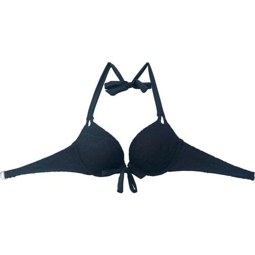 The Black Mesh Bikini Underwire TOPS for Women Sexy Swimming Brazilian woman swimsuit Lace Biquini top Swimwear Bathing suits