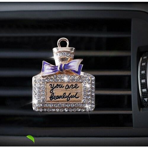 Inlay Water drill bowknot Perfume bottle car Air conditioning outlet perfume car perfume car interior accessories car fragrance