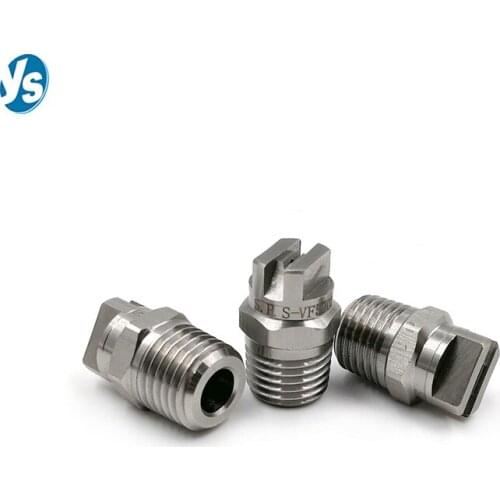 High Quality 316 Stainless Steel HVV Flat Fan Pattern Spray Nozzle, 50 Degrees Spray Angle Vee Jet Spray Nozzle 1/4 Inch Thread