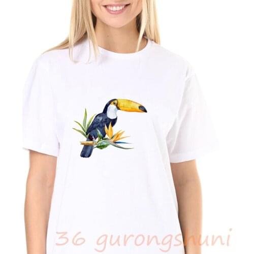 Harry styles toucan bird tshirt graphic tee tops goth Funny Parrot t shirt women clothes harajuku cute bird shirts punk print