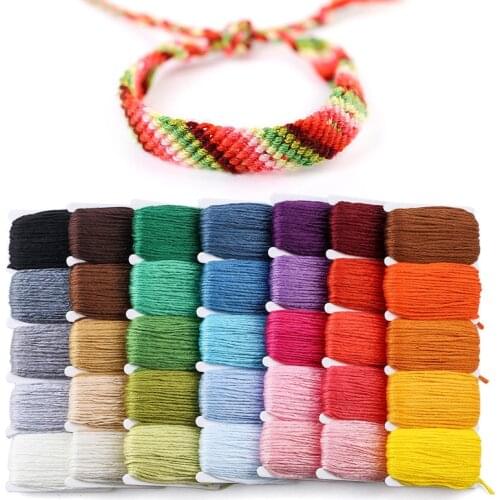 Gradient Color Polyester Cotton Braided Cord Braided Rope Thread For Handmade DIY Bracelet Making Jewelry Fingdings 50 Meters