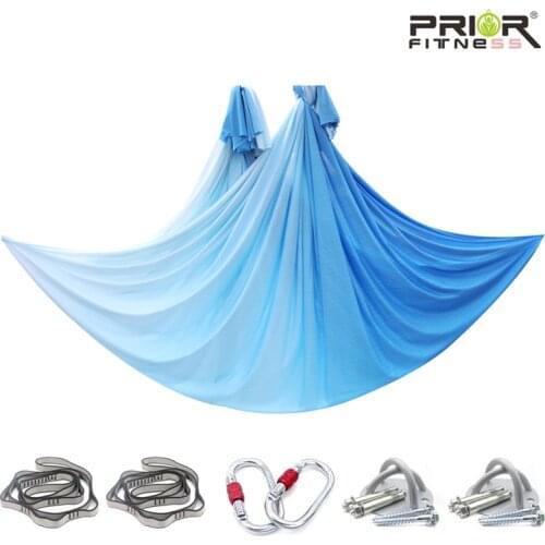 6 Meter Aerial Yoga Hammock set color gradient low-elastic sling stretch belt yoga studio with a full set of accessories
