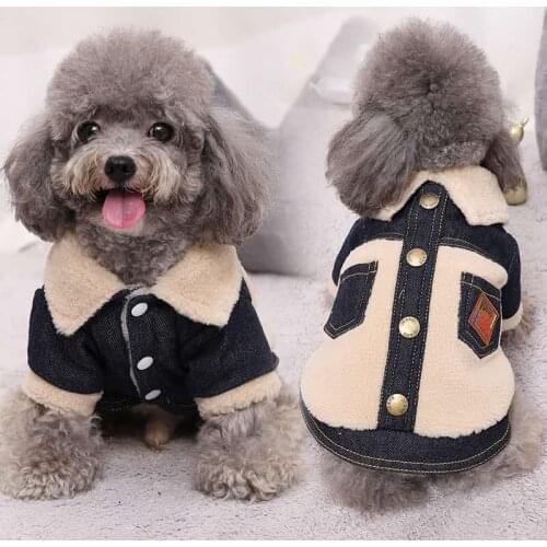 Dog Jacket For Autumn/Winter Coat Thick Handsome Teddy Bear Double Pet Clothing Supplies In Stock Now The Season Popular