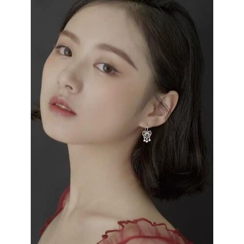 Hot selling S925 sterling silver earrings tassel cloud earrings with Chinese style long life lock for literary girl gifts