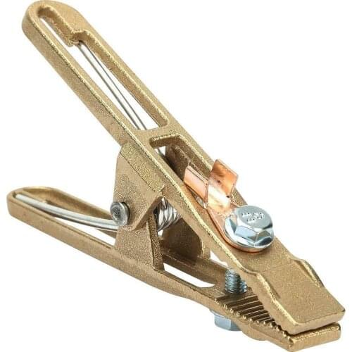 Copper Earth Ground Cable Clip Welding Manual Welder Electrode Clamp 260A Brass The Product Is Made Of High-quality Brass