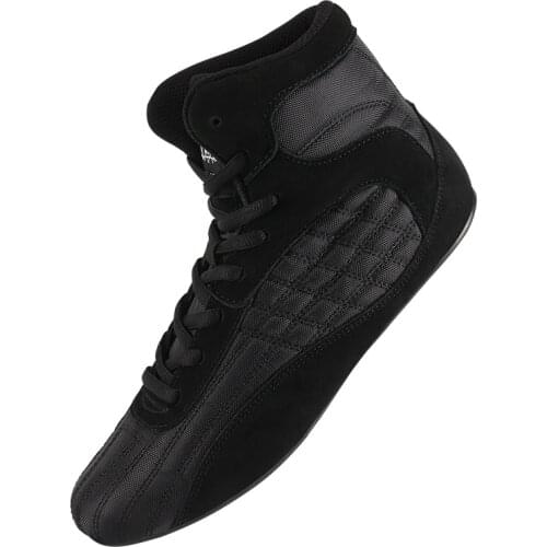 Men High Quality Boxing Wrestling Fighting Weight-Lifting Shoes Male Cow Leather Training Boxing Fitness Squat Shoes