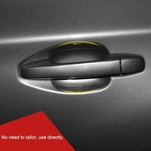 QHCP Car Outer Door Handle Cover Film Door Bowl Sticker ProtectiveTrim Decals 4Pcs/Set Fit For Subaru Forester XV Outback Legacy