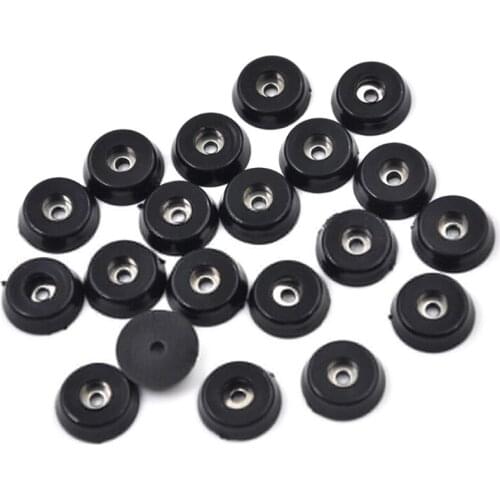 10x Anti slip furniture legs Feet Black Speaker Cabinet bed Table Box Conical rubber shock pad floor protector Furniture Parts