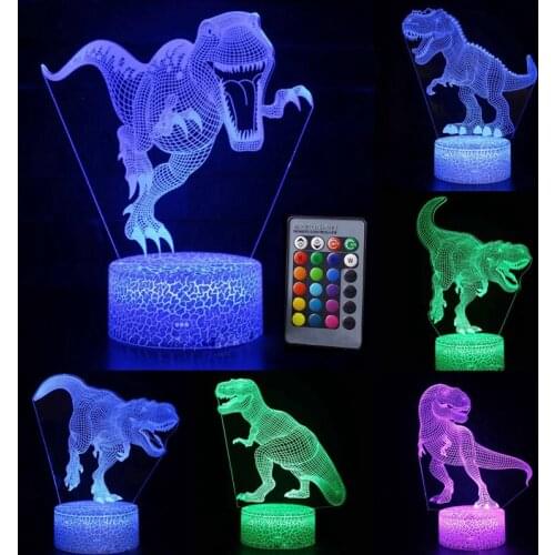 Dinosaur Night Light Lamp 16Colors Change Night light Remote Control Table Lamps Toys Kids Gift Home Decoration