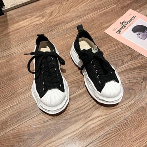 2021 new spring and autumn womens casual sports shoes trend simple shell-toe thick-soled comfortable single shoes