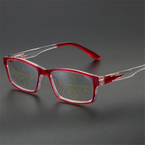 Seemfly New Progressive Multifocal Reading Glasses Classic Men Women Anti Blue Rays Probyopic Glasses Unisex Computer Goggle