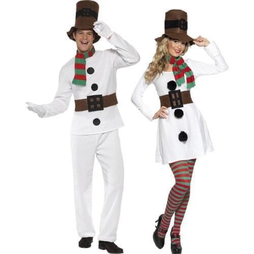 Couple Lover Snowman Cosplay Costumes Party Funny Dresses Deguisement For Carnival Halloween Christmas Cosplay Costumes
