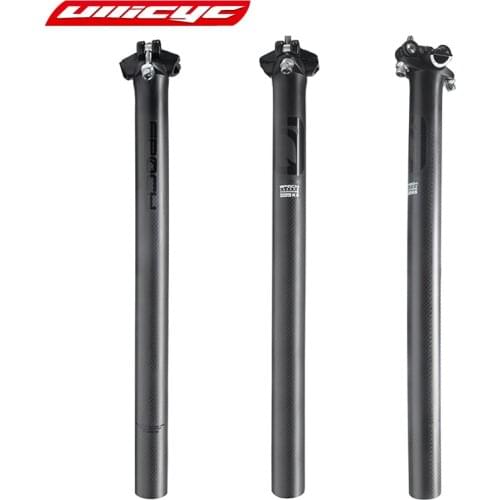 Ullicyc Bicycle 3K Matte Full Carbon SeatPost MTB/Road Bike Carbon Fiber Seatposts Seat tube 27.2/30.8/31.6/33.9/34.9*350/400mm