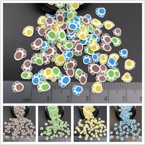50g Bears Paw Polymer Clay Sprinkle For Kids Diy,Soft Clay For Craft Clay/Nail Art/Scrapbook Decoration DIY,Filler