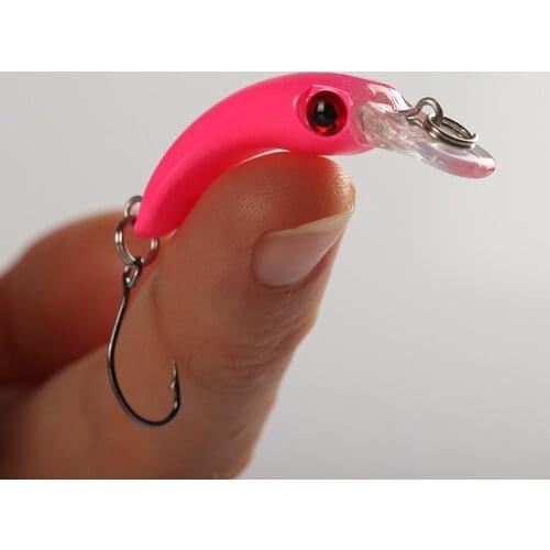 New Mini Minnow Fishing Lure 1.3g 40mm Artificial Hard Bait Sharp Hook Crankbait Wobblers Trout Pike Bass Tackle