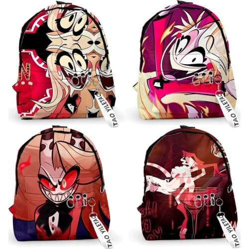 Anime Hazbin Backpack Bag Cosplay Hotel Canvas Bag Alastor School Bags Girls Mochila Charlie Dust Bgs Boys Notebook Travel Bag